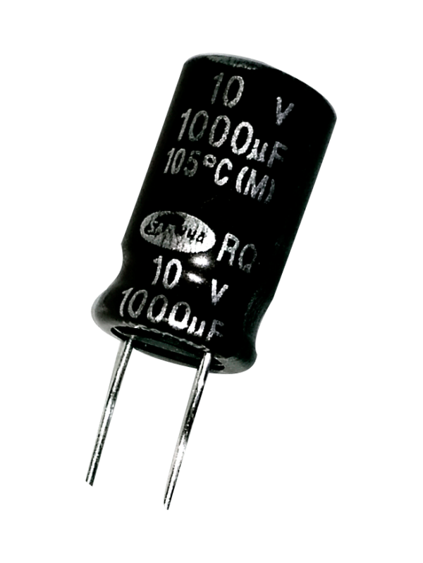 Capacitor Eletrolítico 1000uf X 10v Ded Componentes Eletrônicos