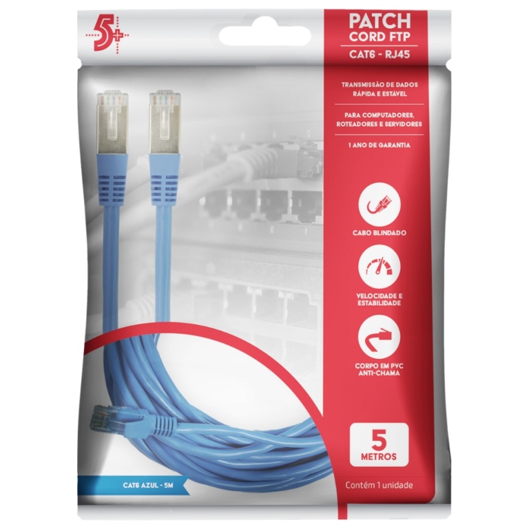 Cabo de Rede Ftp Patch Cord Cat-6