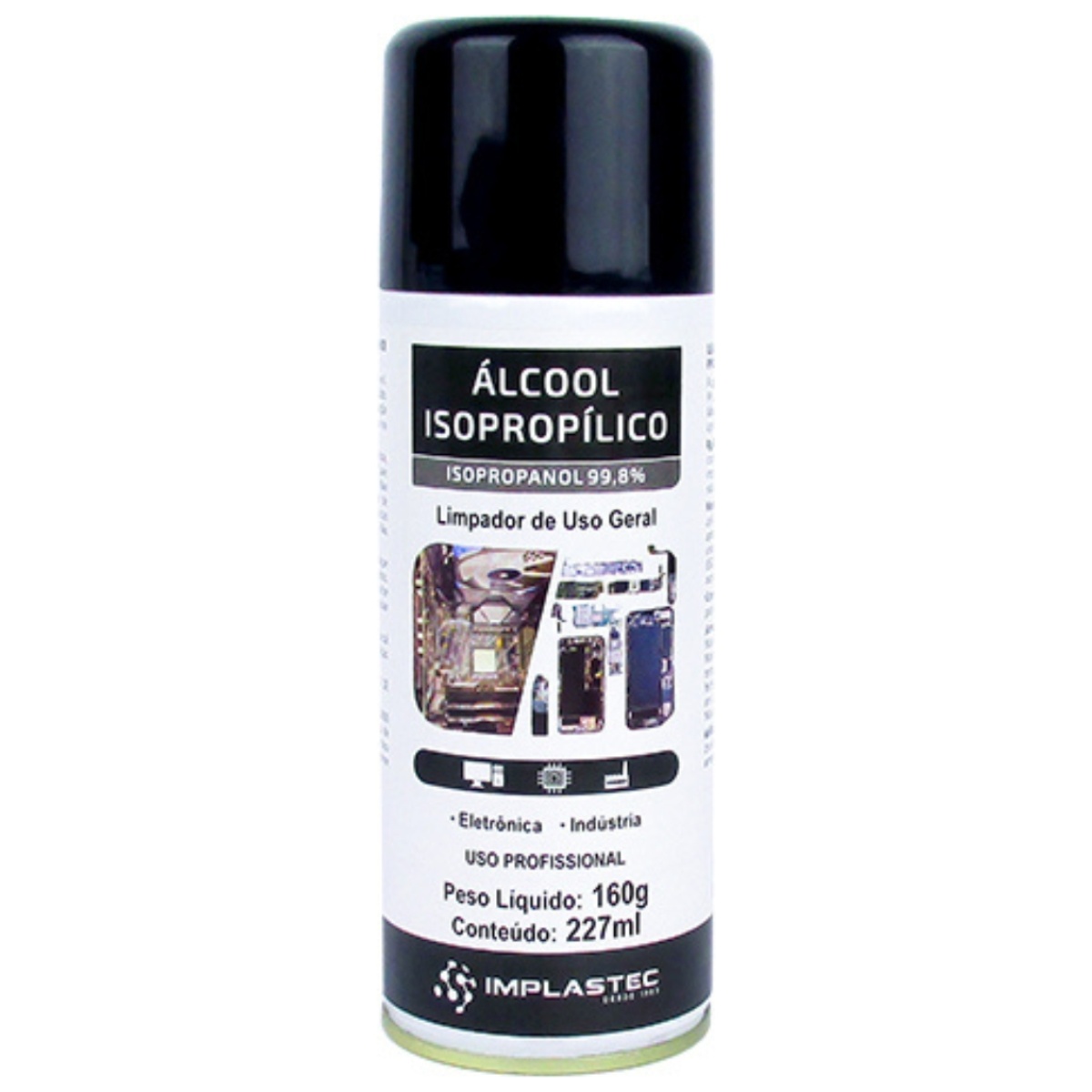 Álcool Isopropílico Aerossol Spray 227ML Implastec