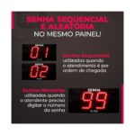 Painel de Senha 2 Dígitos 195X95MM Aleatória e Sequencial Multeletronic