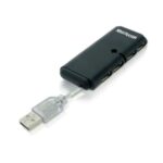 HUB USB 4 Portas Slim 2.0 Preto AC064 Multilaser