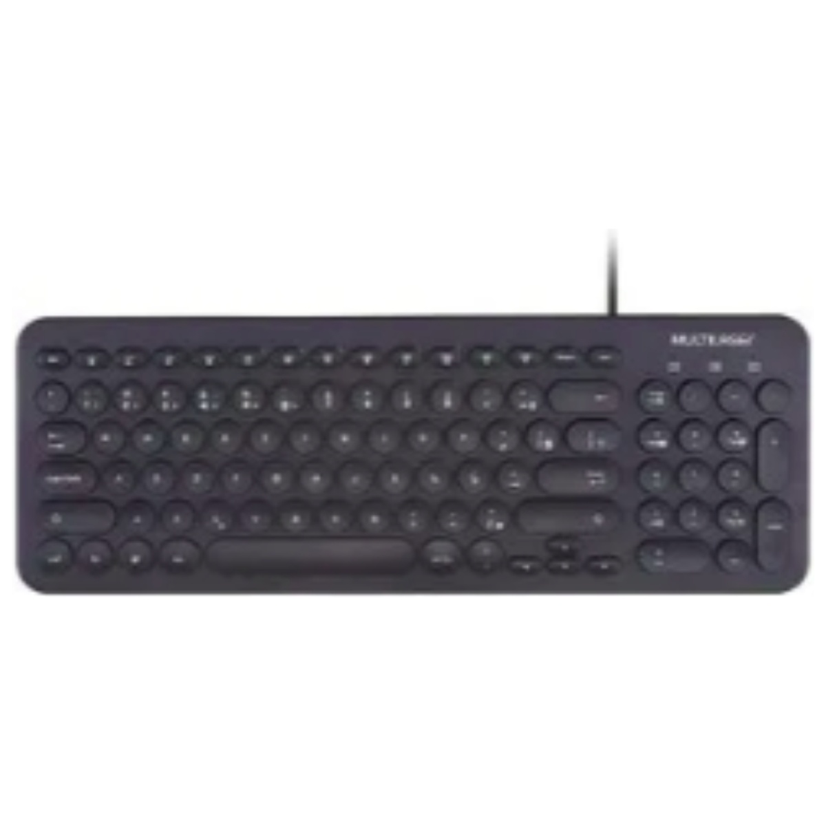 Teclado USB Compact Teclas Redondas TC234 Multilaser